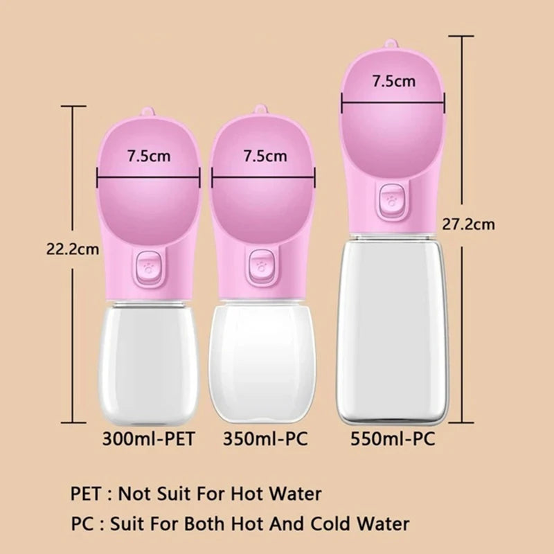 Portable Dog Water Bottle for Travel β Leak-Proof Pet Water Dispenser for Walks, Hiking & Outdoor Use