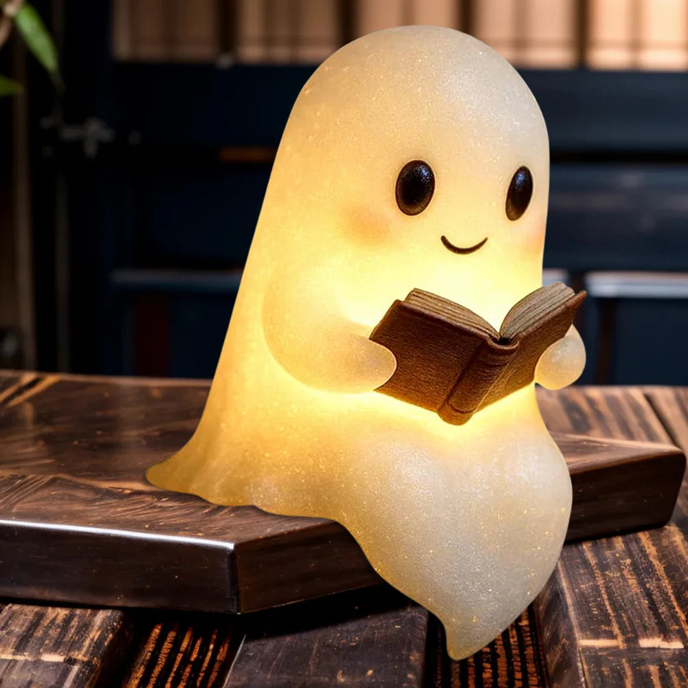 Cute Ghost Reading Lamp β Halloween Night Light for Book Lovers & Cozy Reading Vibes