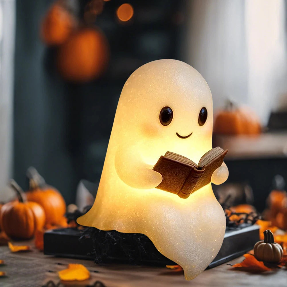 Cute Ghost Reading Lamp β Halloween Night Light for Book Lovers & Cozy Reading Vibes