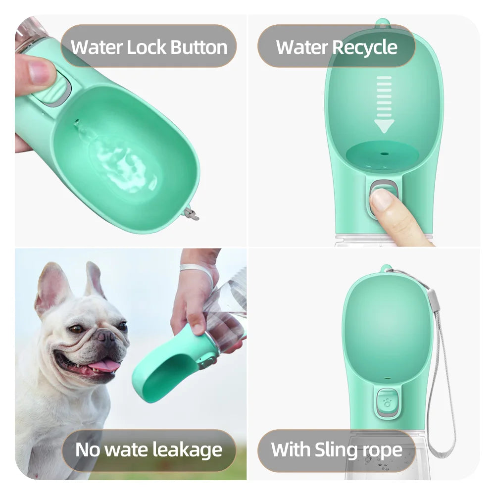 Portable Dog Water Bottle for Travel β Leak-Proof Pet Water Dispenser for Walks, Hiking & Outdoor Use