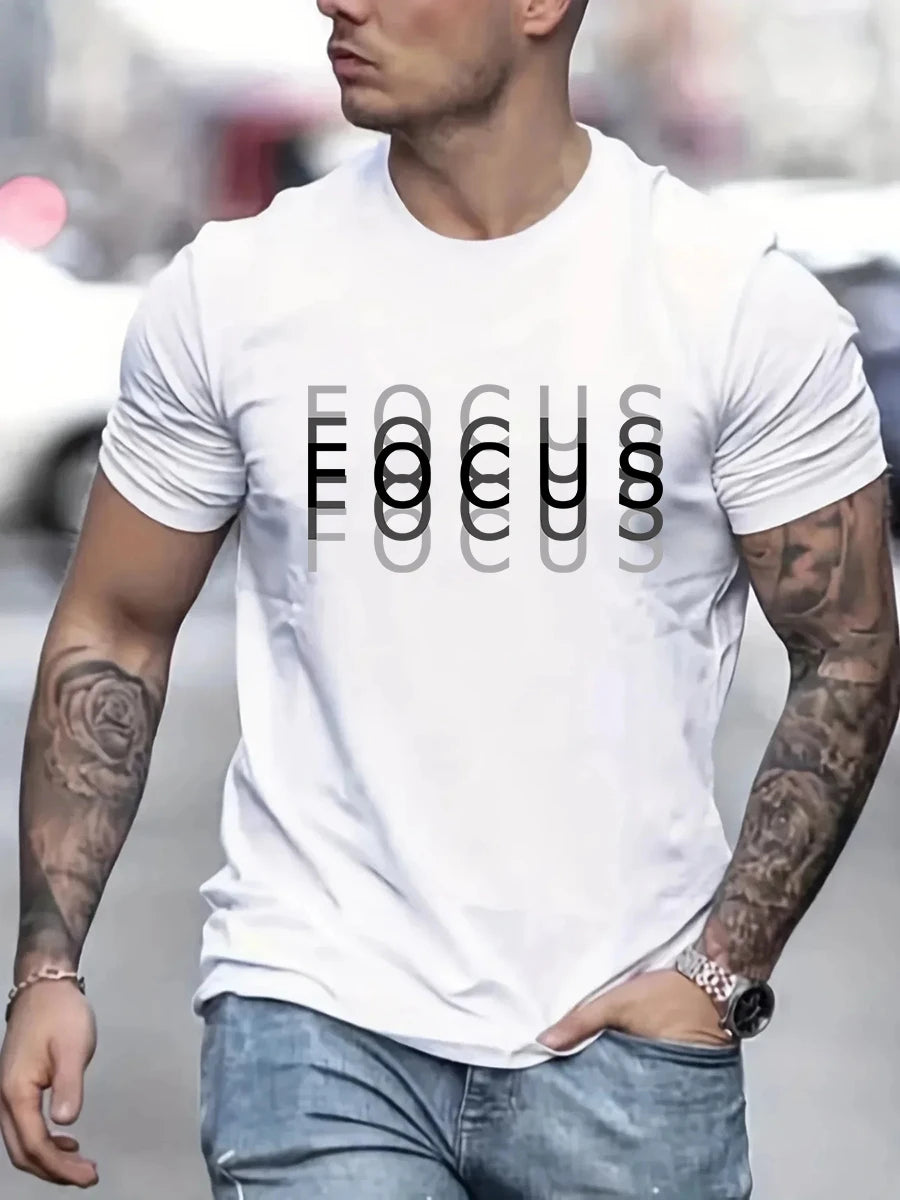 Stand out with this edgy “FOCUS” blur design! Made from 100% soft cotton for all-day comfort.