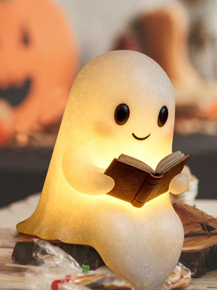 Cute Ghost Reading Lamp β Halloween Night Light for Book Lovers & Cozy Reading Vibes