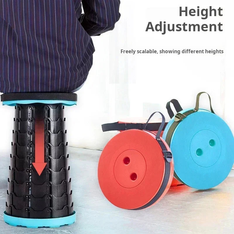 🪑 Sit Anywhere, Anytime! Compact Folding Telescopic Chair for Outdoor Adventures | Adjustable, Lightweight & Travel-Friendly