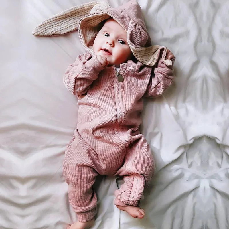 Cute Panda Winter Romper – Fleece Jumpsuit for Babies, Boys & Girls