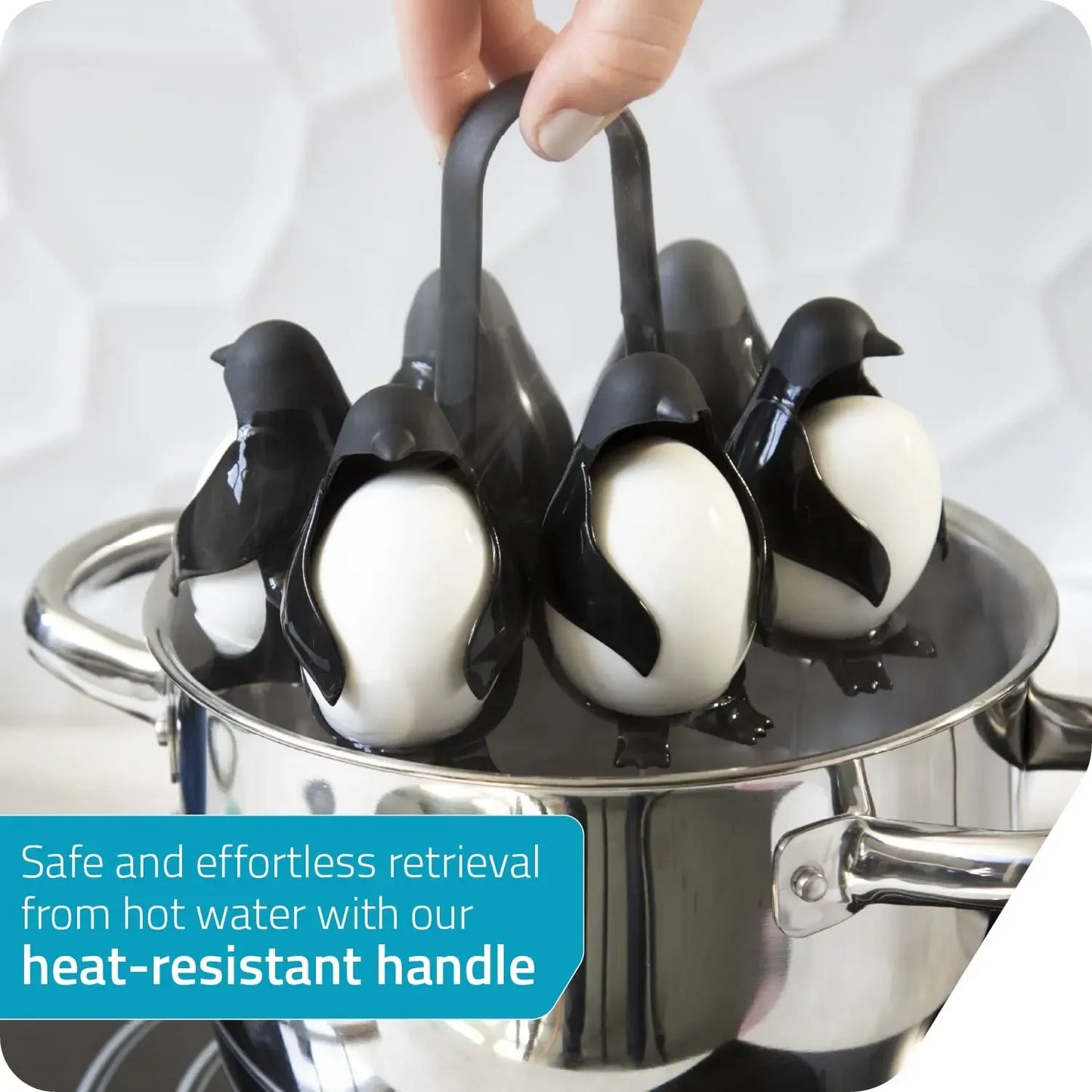 🐧 Cute Penguin Egg Cooker – Multi-Function Egg Boiling & Storage Tool for Fun Kitchen Use