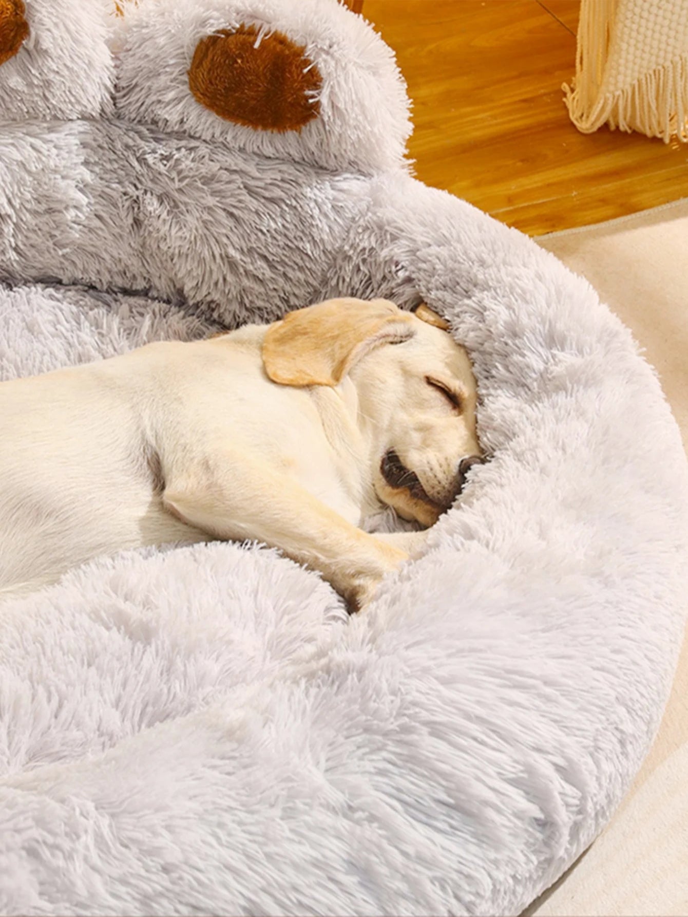 Fluffy Dog Bed for Small & Large Pets – Cozy Sofa-Style Kennel Mat for Dogs & Cats with Soft Blanket Comfort