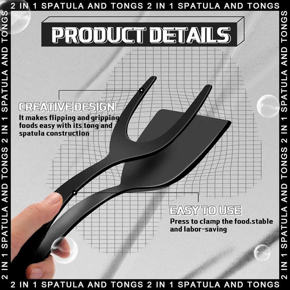 Flip & Grip Magic Spatula – 2-in-1 Non-Stick Turner for Perfect Eggs, Pancakes, Fish & More!