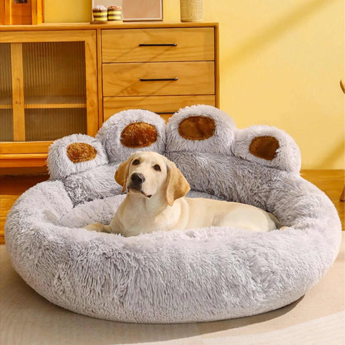 Fluffy Dog Bed for Small & Large Pets – Cozy Sofa-Style Kennel Mat for Dogs & Cats with Soft Blanket Comfort
