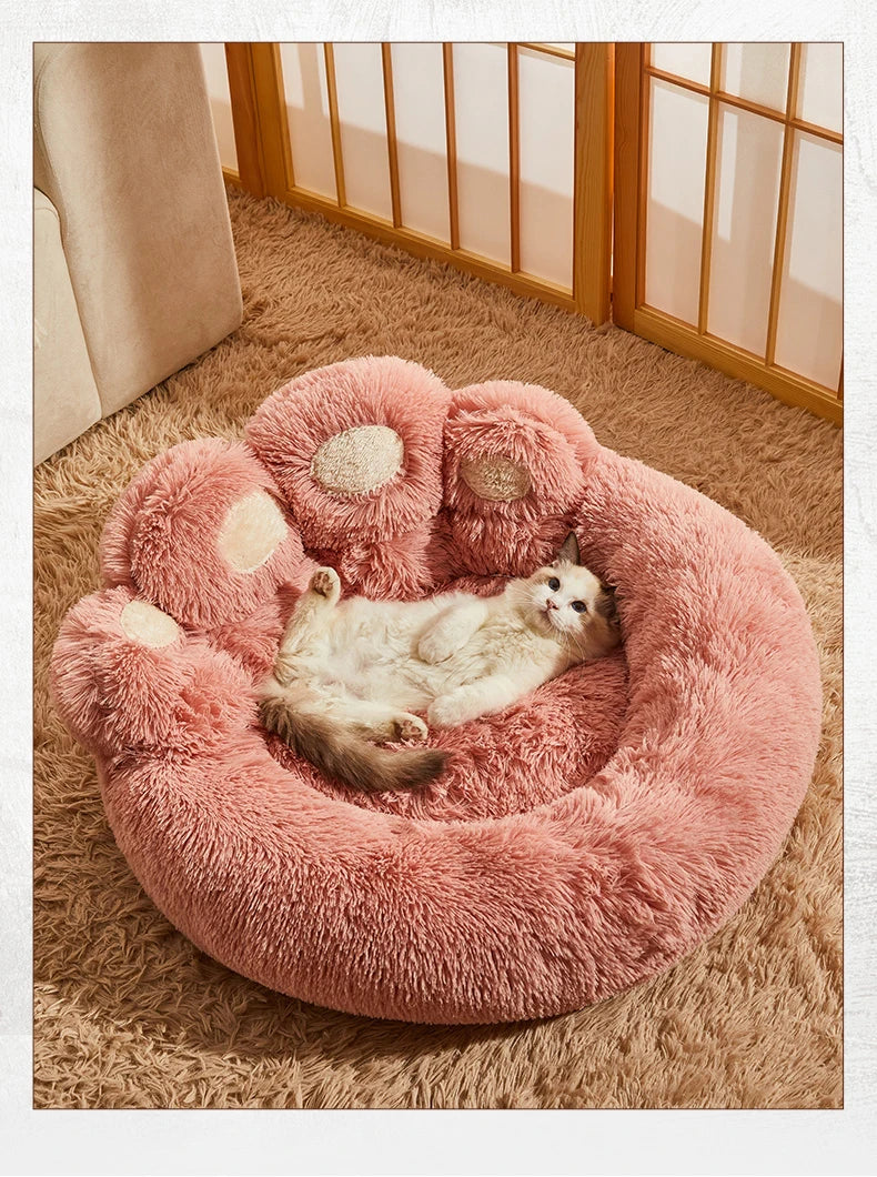 Fluffy Dog Bed for Small & Large Pets – Cozy Sofa-Style Kennel Mat for Dogs & Cats with Soft Blanket Comfort