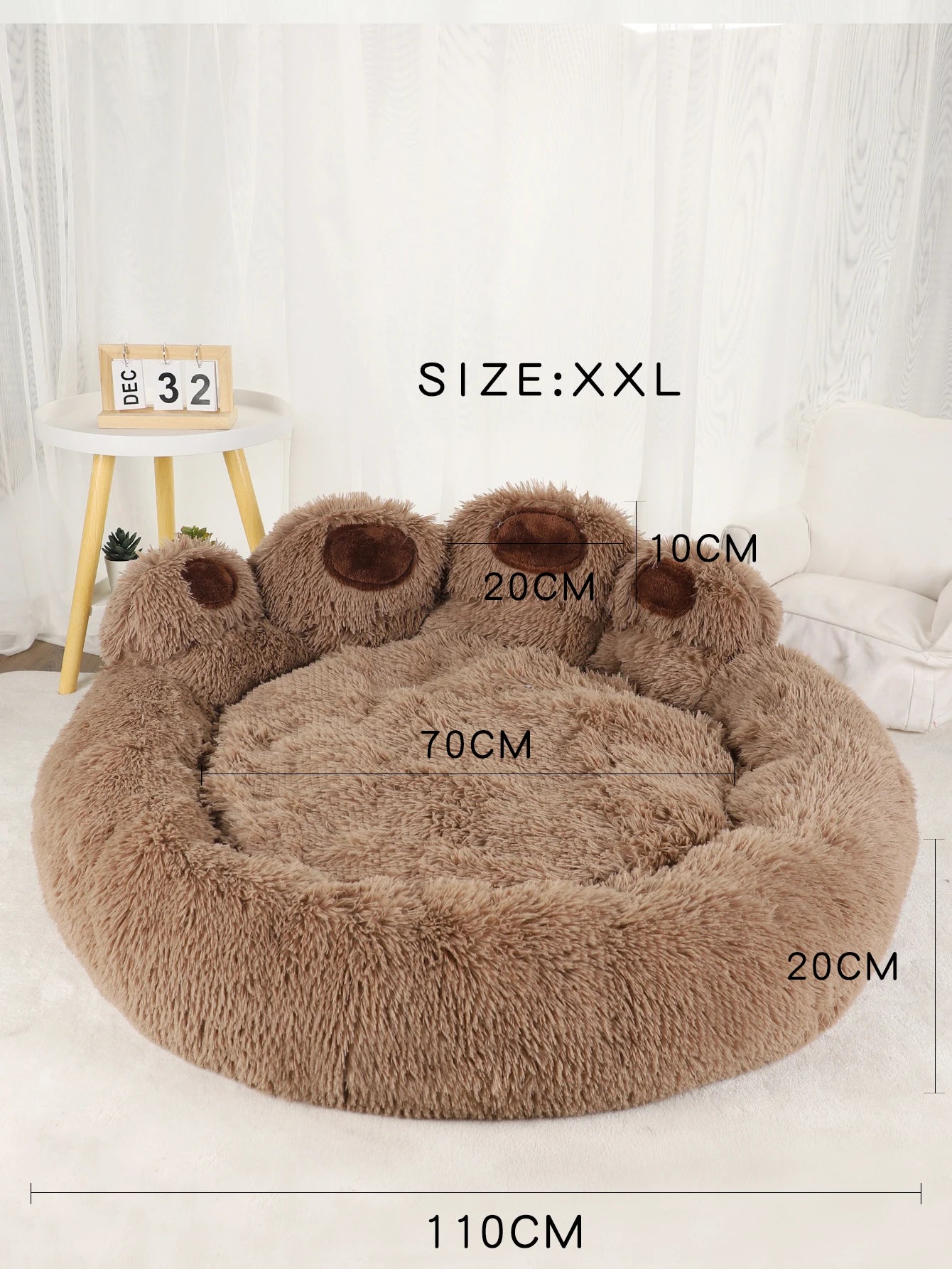 Fluffy Dog Bed for Small & Large Pets – Cozy Sofa-Style Kennel Mat for Dogs & Cats with Soft Blanket Comfort