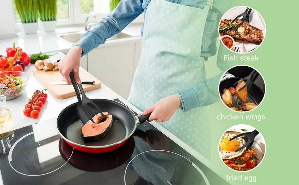 Flip & Grip Magic Spatula – 2-in-1 Non-Stick Turner for Perfect Eggs, Pancakes, Fish & More!