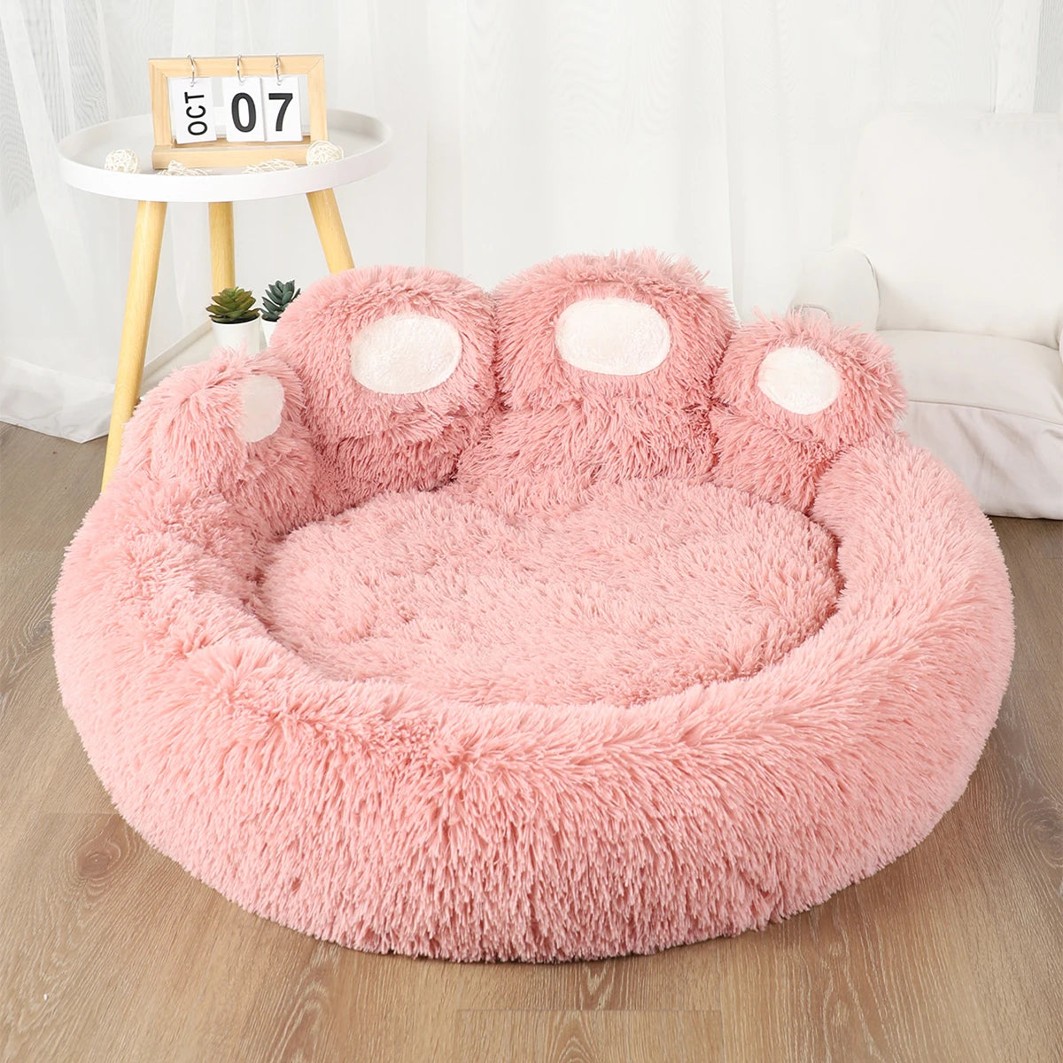 Fluffy Dog Bed for Small & Large Pets – Cozy Sofa-Style Kennel Mat for Dogs & Cats with Soft Blanket Comfort