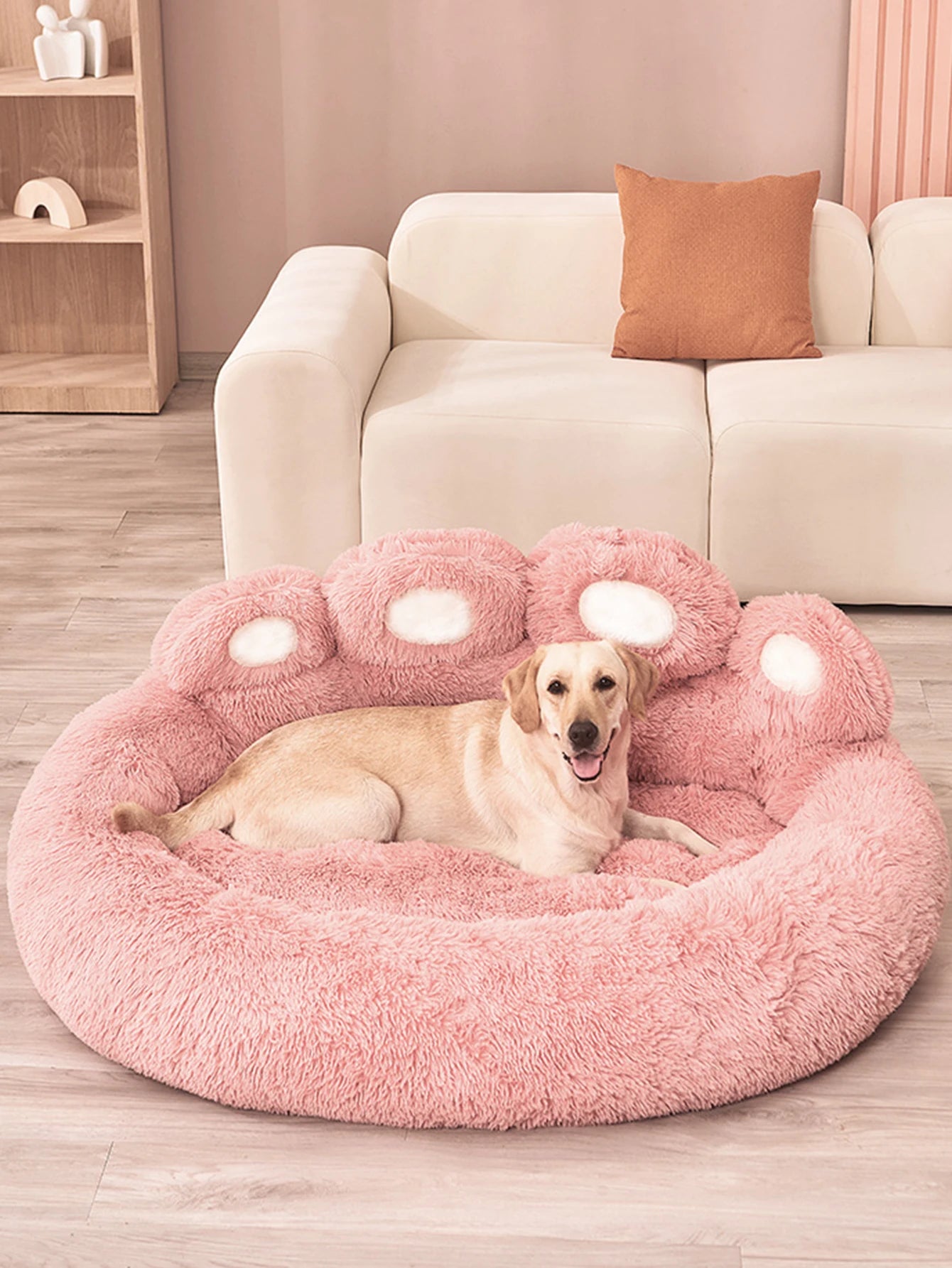 Fluffy Dog Bed for Small & Large Pets – Cozy Sofa-Style Kennel Mat for Dogs & Cats with Soft Blanket Comfort