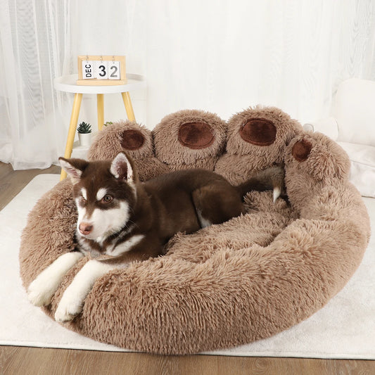 Fluffy Dog Bed for Small & Large Pets – Cozy Sofa-Style Kennel Mat for Dogs & Cats with Soft Blanket Comfort