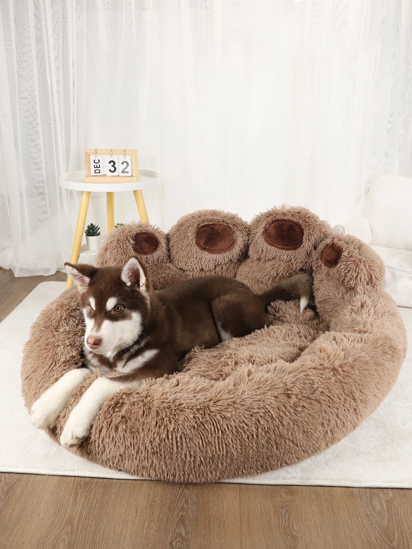 Fluffy Dog Bed for Small & Large Pets – Cozy Sofa-Style Kennel Mat for Dogs & Cats with Soft Blanket Comfort