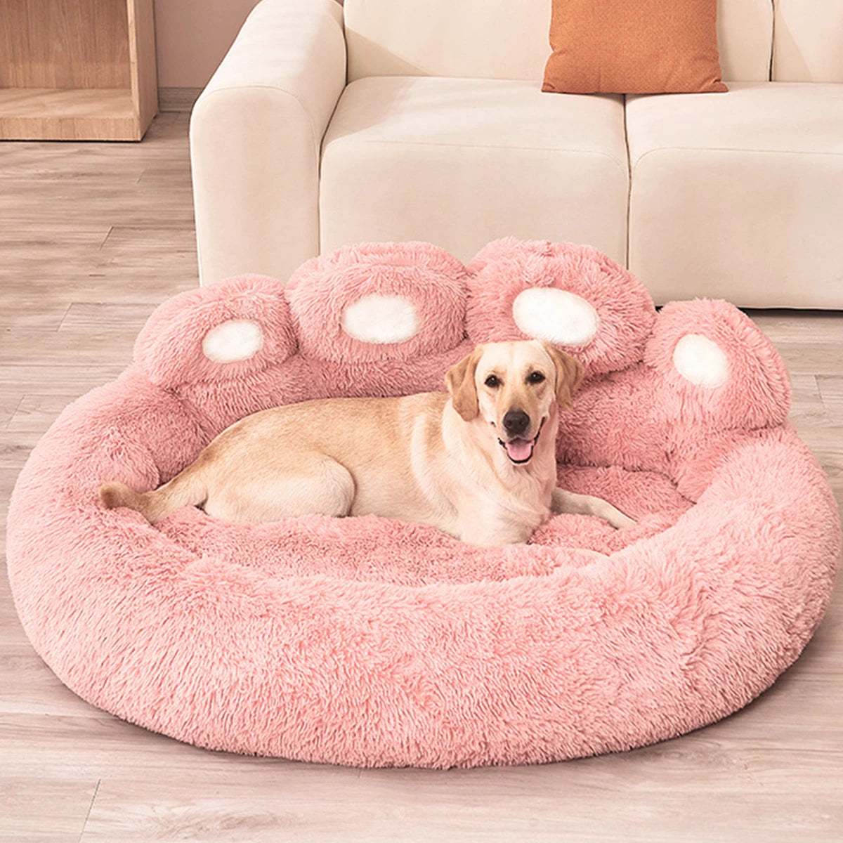 Fluffy Dog Bed for Small & Large Pets – Cozy Sofa-Style Kennel Mat for Dogs & Cats with Soft Blanket Comfort