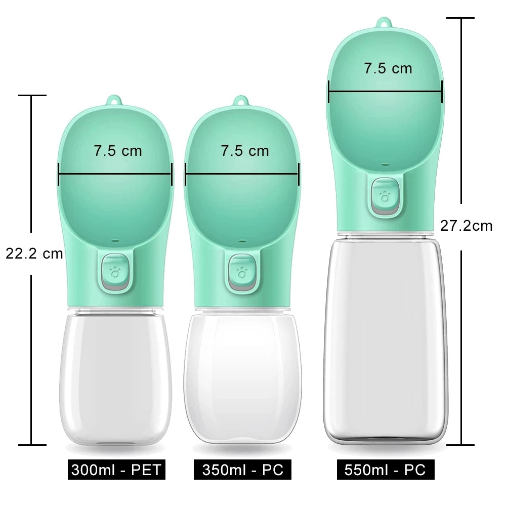 Portable Dog Water Bottle for Travel – Leak-Proof Pet Water Dispenser for Walks, Hiking & Outdoor Use