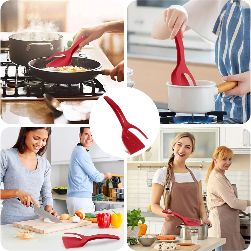 Flip & Grip Magic Spatula – 2-in-1 Non-Stick Turner for Perfect Eggs, Pancakes, Fish & More!