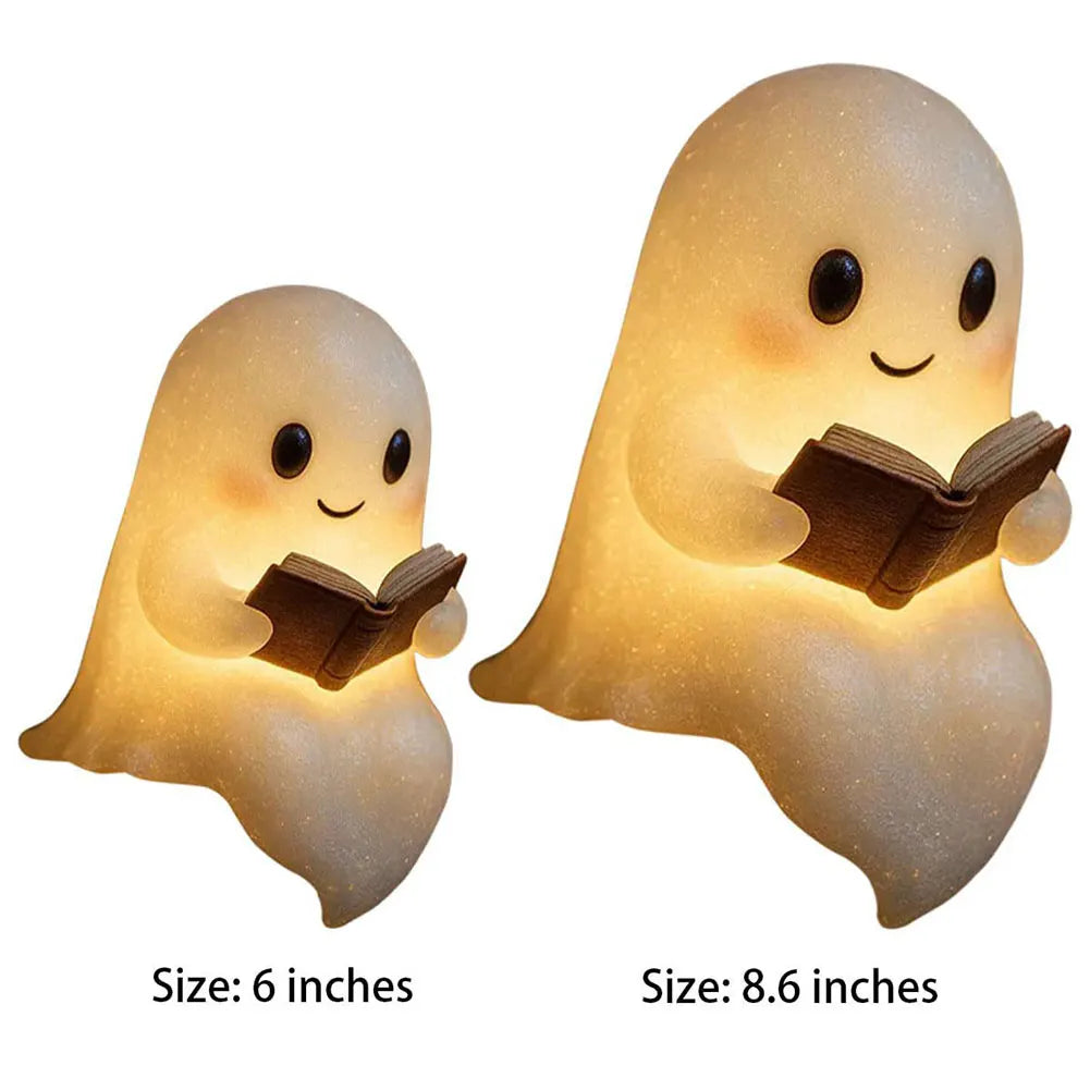 Cute Ghost Reading Lamp – Halloween Night Light for Book Lovers & Cozy Reading Vibes