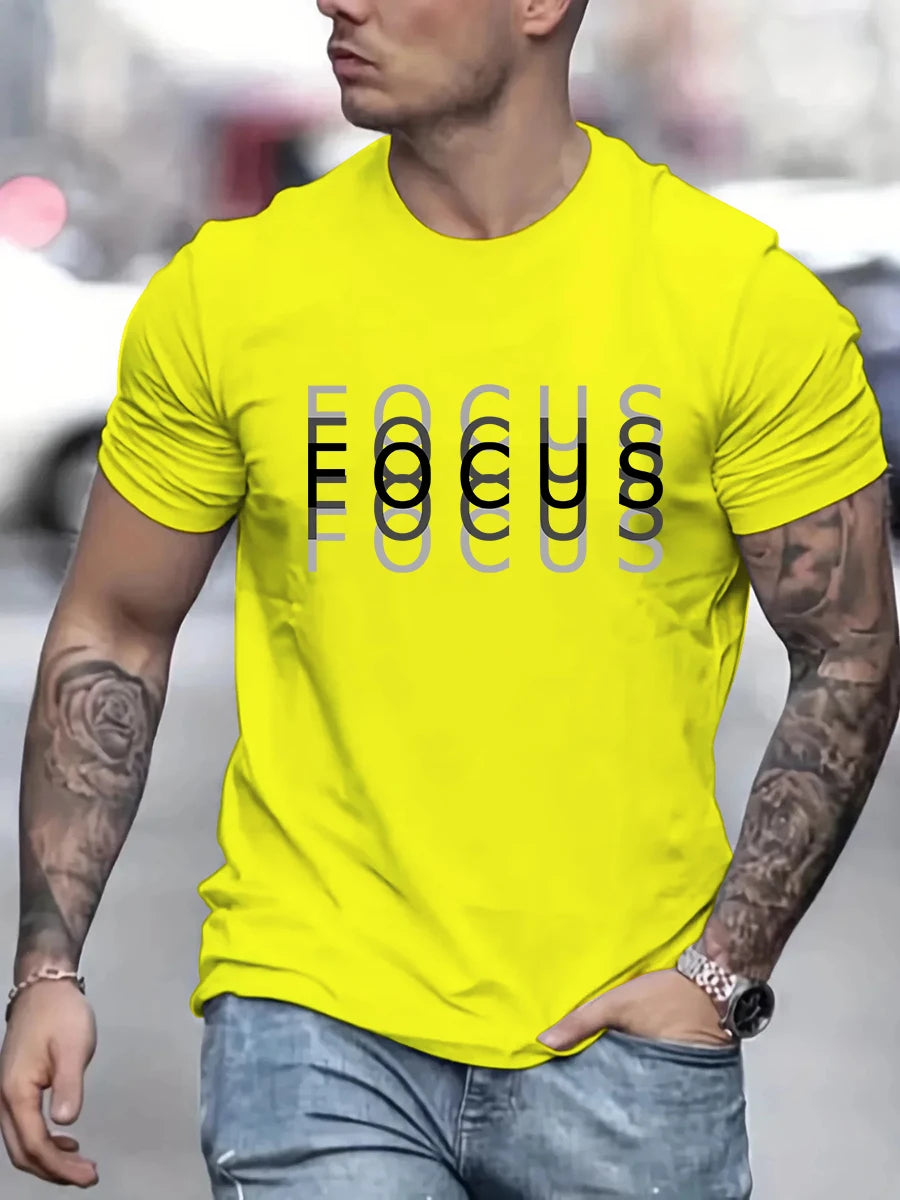 Stand out with this edgy “FOCUS” blur design! Made from 100% soft cotton for all-day comfort.
