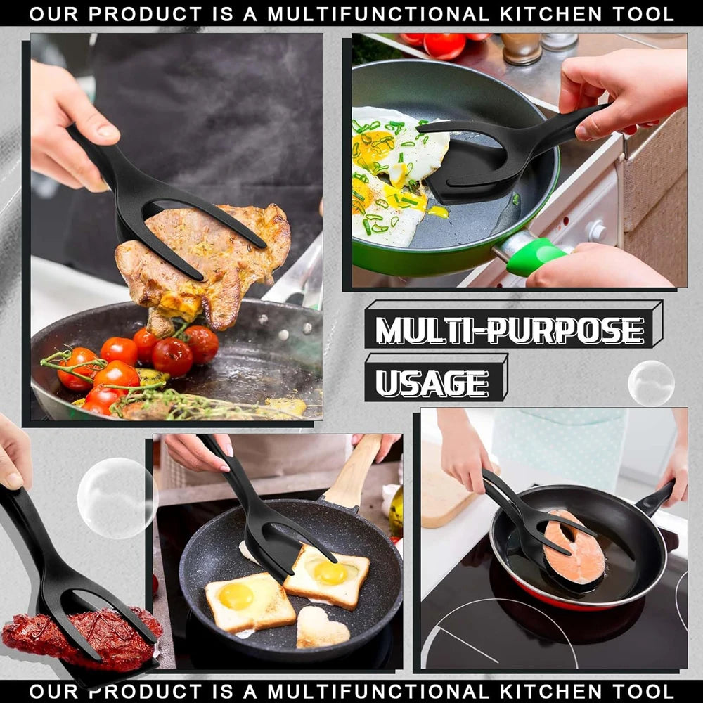 Flip & Grip Magic Spatula – 2-in-1 Non-Stick Turner for Perfect Eggs, Pancakes, Fish & More!